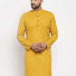 Yellow & White Solid Kurta Only ( KO 532 Yellow )