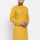 Yellow & White Solid Kurta Only ( KO 532 Yellow )