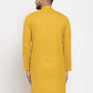 Yellow & White Solid Kurta Only ( KO 532 Yellow )