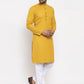 Yellow & White Solid Kurta Only ( KO 532 Yellow )