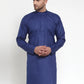 Jompers Men Royal-Blue & White Solid Kurta Only ( KO 611 Royal )