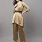 Women stylish Co-ords with belt ( JJNCS 3004 Golden )