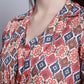 Women's Digital Printed Crop Top and Jacket Set ( JNCS 3007 Red )
