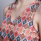 Women's Digital Printed Crop Top and Jacket Set ( JNCS 3007 Red )