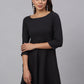 Women Black A-Line Dress ( JND 1001Black )