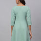 Women Green A-Line Dress ( JND 1001Green )