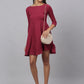 Women Maroon A-Line Dress ( JND 1001Maroon )