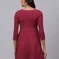 Women Maroon A-Line Dress ( JND 1001Maroon )