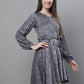 Women's Sequin Velvet A-line dress