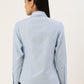 Women Blue Solid Shirt Style Top