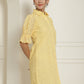 Embroidered Cotton  Dress for Women ( JND 2021Yellow )