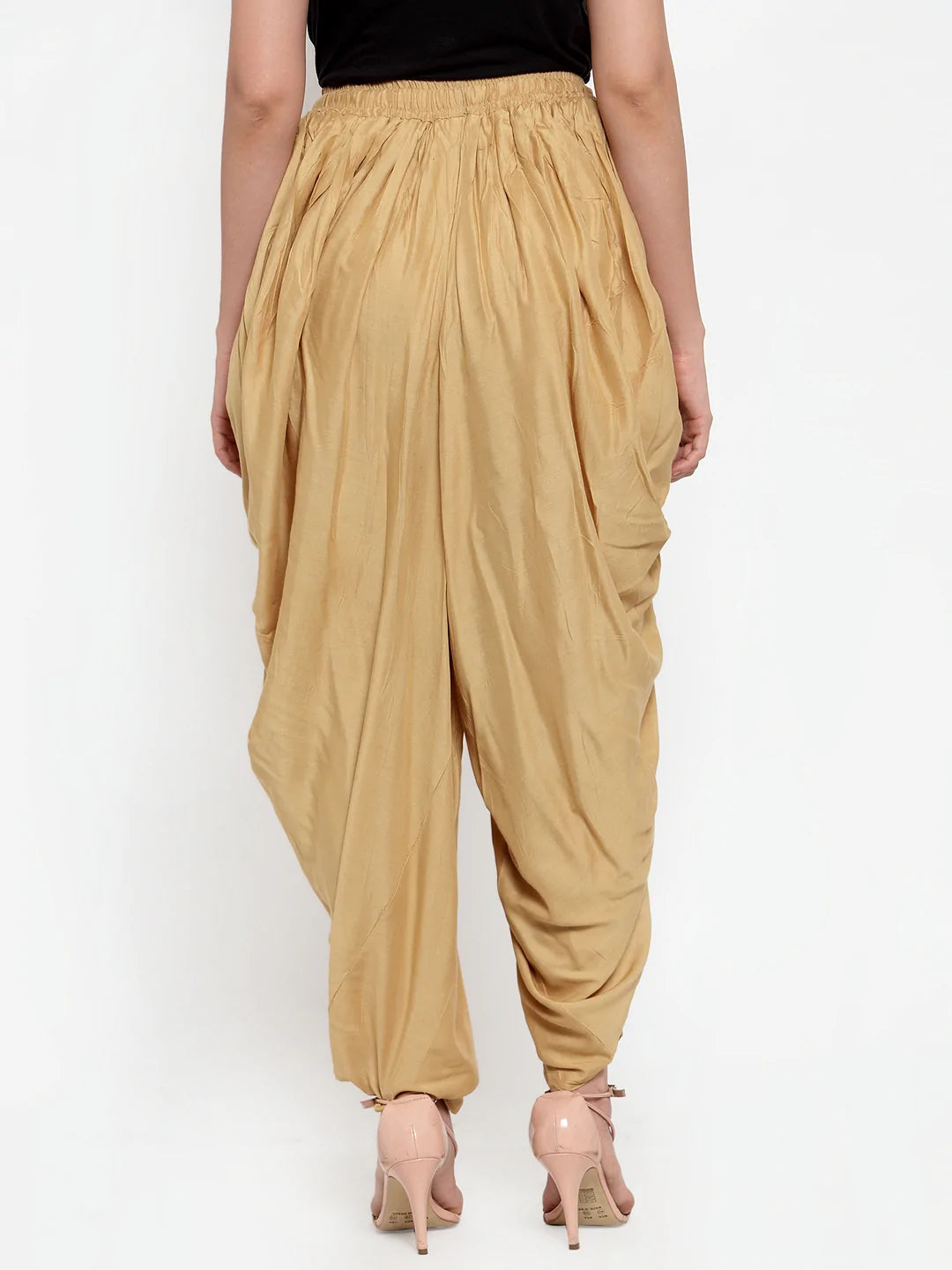 Jompers Women Beige Solid Dhoti (JOD 2129 Beige)