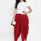 Jompers Women Maroon Solid Dhoti (JOD 2129 Maroon)