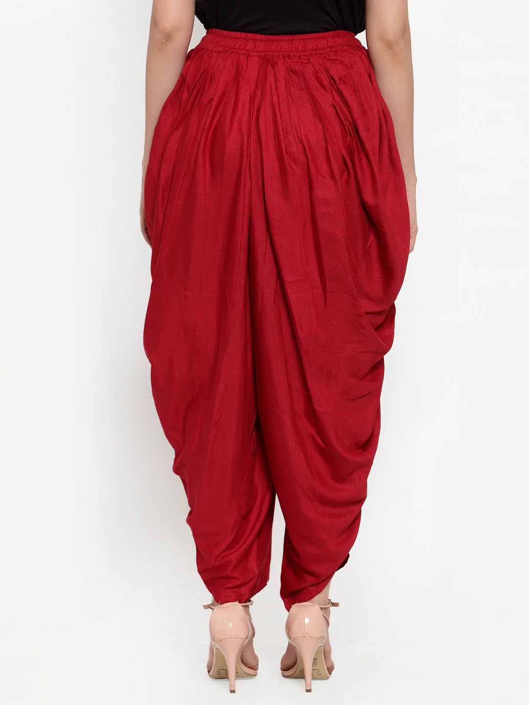 Jompers Women Maroon Solid Dhoti (JOD 2129 Maroon)