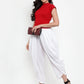 Jompers Women White Solid Dhoti (JOD 2129 White)