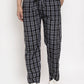 Jainish Men's Black Checked Cotton Track Pants ( JOG 013Black )