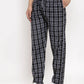 Jainish Men's Black Checked Cotton Track Pants ( JOG 013Black )