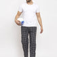 Jainish Men's Black Checked Cotton Track Pants ( JOG 013Black )