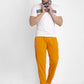 Jainish Men's Mustard Solid Track Pants ( JOG 014Mustard )