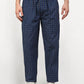 Jainish Men's Navy Blue Cotton Checked Track Pants ( JOG 015Navy )