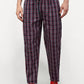 Jainish Men's Grey Cotton Checked Track Pants ( JOG 019Grey-Red )