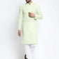 Jompers Men's Dark-Green Embroidered Kurta Only ( KO 626 Dark-Green )