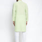 Jompers Men's Dark-Green Embroidered Kurta Only ( KO 626 Dark-Green )