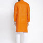 Jompers Men's Orange Printed Kurta Only ( KO 627 Orange )