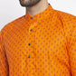 Jompers Men's Orange Printed Kurta Only ( KO 627 Orange )