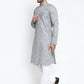 Jompers Men Grey & White Self Design Kurta with Pyjamas ( JOKP 638 Grey )