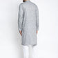 Jompers Men Grey & White Self Design Kurta with Pyjamas ( JOKP 638 Grey )