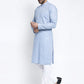 Jompers Men Blue & White Self Design Kurta with Pyjamas ( JOKP 638 Sky )