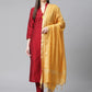 Jompers Women Maroon Regular Kurta with Trousers & With Dupatta ( JOKS D20Y 1391Maroon )