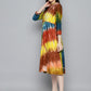 Ombre effect flaired dress ( JOK 1534 Orange )