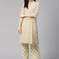 Jompers Women Yellow Floral Printed Kurta with Palazzos (JOK 1337 Yellow)