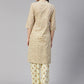 Jompers Women Yellow Floral Printed Kurta with Palazzos (JOK 1337 Yellow)