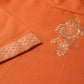 Women Orange & Golden Block Printed Kurta with Palazzos ( JOKPL 1345 Orange )