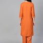Women Orange & Golden Block Printed Kurta with Palazzos ( JOKPL 1345 Orange )