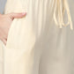 Women Grey & Cream-Coloured Block Print Kurta with Palazzos ( JOKPL 1346 Grey )