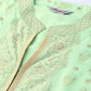 Women Green & Golden Block Print Kurta with Palazzos ( JOKPL 1348 Green )