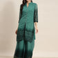 Printed Mukaish Kurta with Palazzos ( JOKPL 1460 Green )
