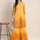 Printed Mukaish Kurta with Palazzos ( JOKPL 1460 Yellow )