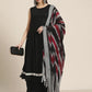 Women Kurta with Palazzos & Ikkat Dupatta ( JOKPL D17Gry 1477 Black )