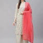Women Grey & Pink Floral Embroidered Regular Kurta with Palazzos & Dupatta ( JOKPL D21P 1399 Grey )