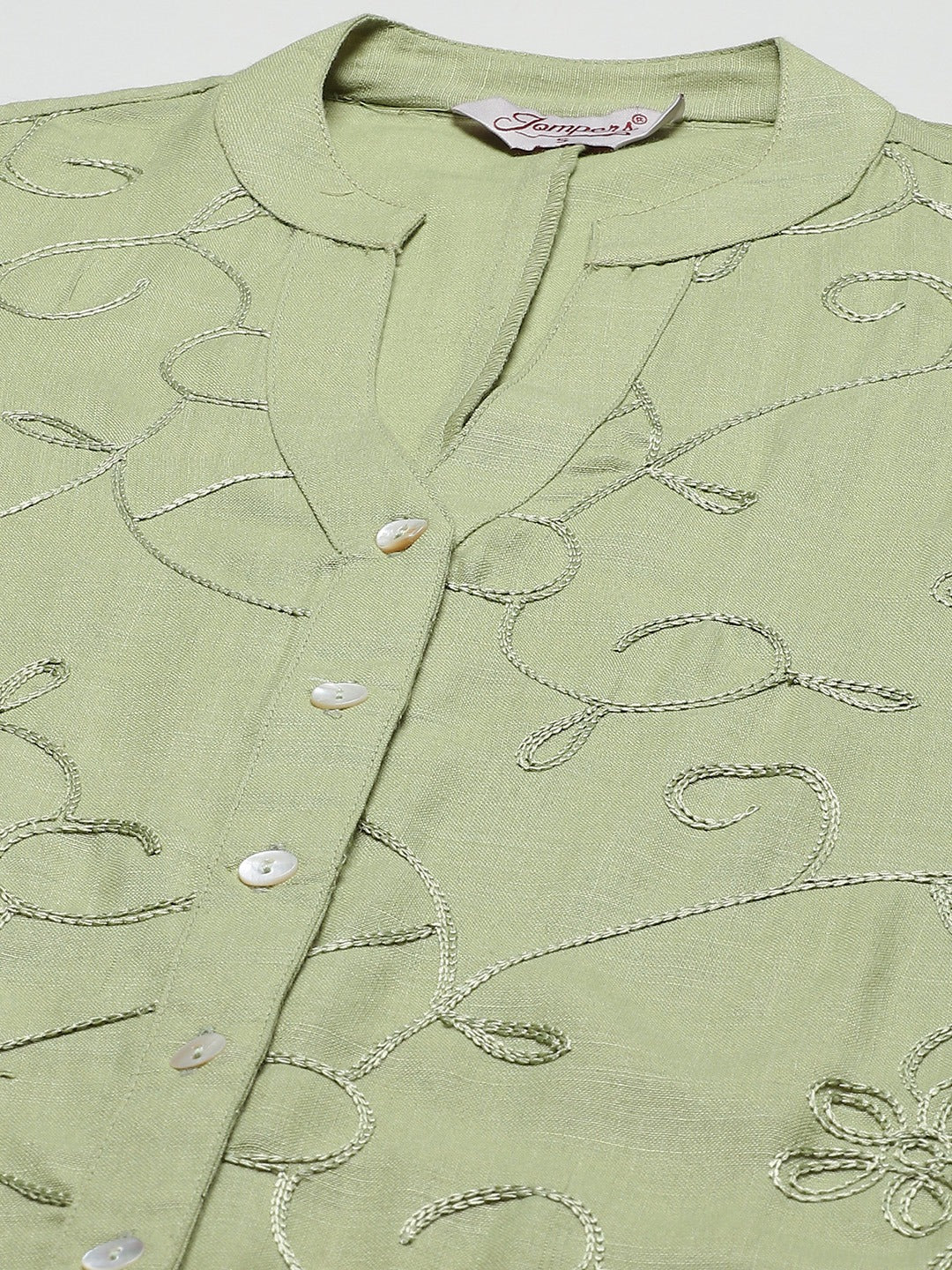 Women Lime Green & Pink Floral Embroidered Kurta with Palazzos & Dupatta ( JOKPL D21P 1399 Lime )