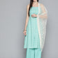 Jompers Printed Blue Kurta with Palazzos & With Chikankari Dupatta ( JOKPL D28W 1495 Sky )