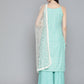 Jompers Printed Blue Kurta with Palazzos & With Chikankari Dupatta ( JOKPL D28W 1495 Sky )