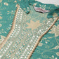 Gotta Patti work Kurta, Palazzos & Dupatta ( JOKPL D31Bg 1447 Sky )