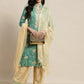 Gotta Patti work Kurta, Palazzos & Dupatta ( JOKPL D31Bg 1447 Sky )