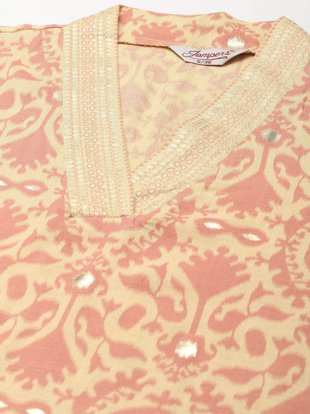 Printed Kurta with Palazzos & Dupatta ( JOKPL D31Bg 1458 Pink )